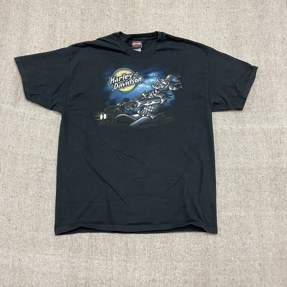 Vintage Harley Davidson Shirt mens XL Black 2000s y2k Clown chopper‎ biker USA